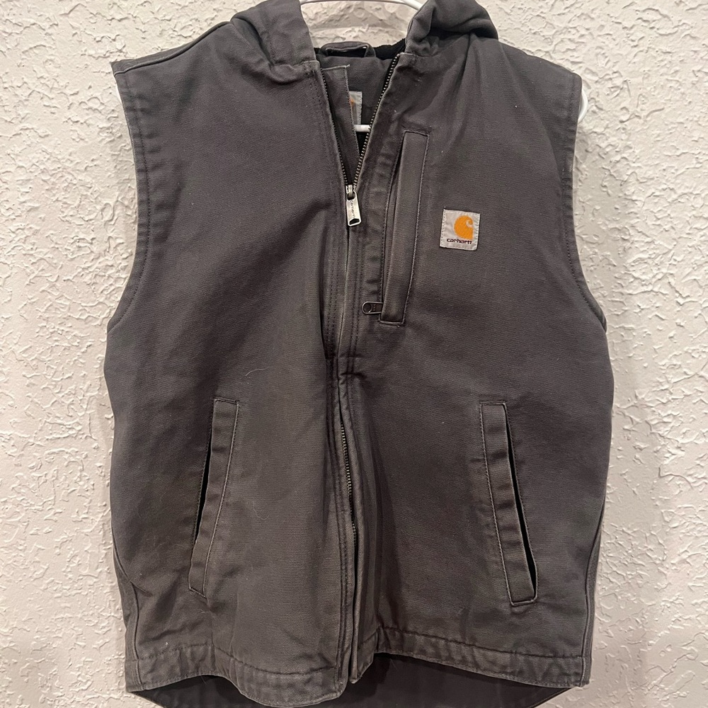 Carhartt Gray Hooded Vest